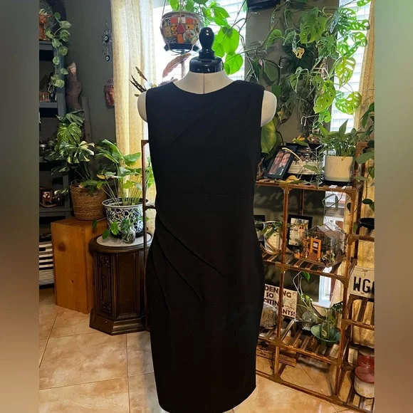 Calvin Klein Black sleeveless midi Dress - Picture 2 of 5